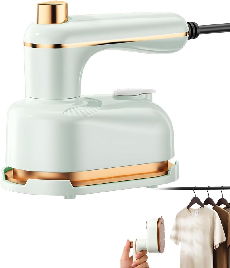 Movued Sakerplus Steam Iron, Saker Portable Steamer for Clothes,Continuous Steam & Dry Ironing,2-In-1 Steamer and Iron,for Home & Travel Use (Green) - Image 1